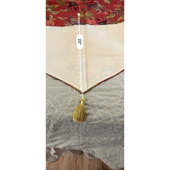 2 VTG  Croscill Floral Serena  Swag Valance Tassels Rustic country cottage new - Picture 9 of 12